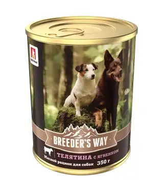 Купить Зоогурман breeder's way консервы для взрослых собак с телятиной и ягненком