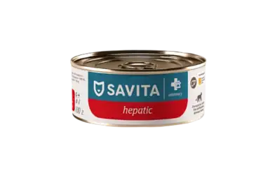 SAVITA vet Hepatic консервы для взрослых кошек для поддержания функции печени