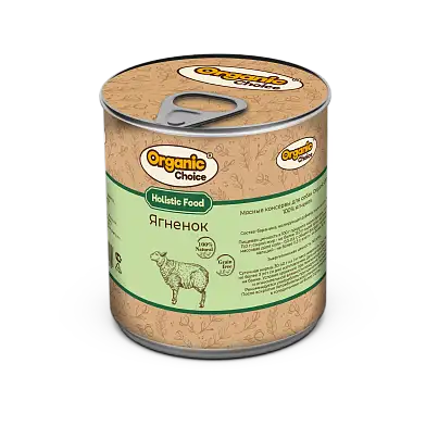 Organic Сhoice консервы 100 % ягненок для собак