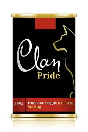 Купить clan pride консервы для собак Говяжье сердце и печень