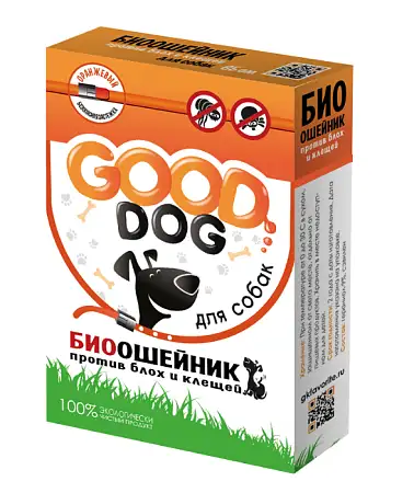 Купить good dog БИО Ошейник антипаразитный для собак оранжевый
